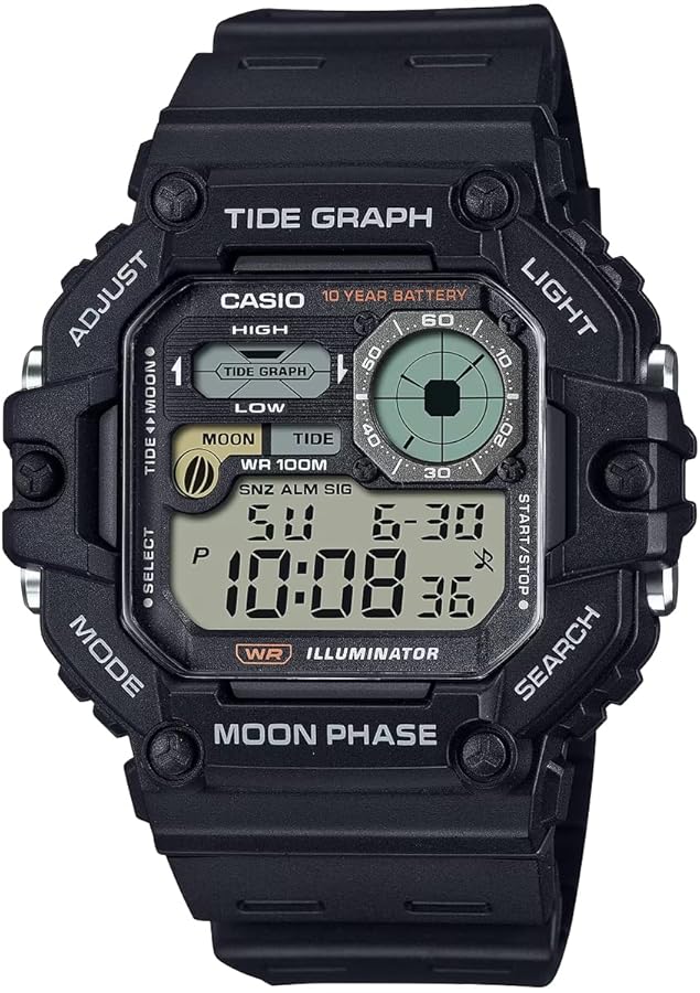 【カシオ】タイドグラフ&ムーンデータ表示機能搭載 WS-1700H-5AV Amazon | [カシオ] CASIO デジタル メンズ 腕時計 タイドグラフ